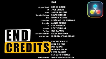 How to Add ROLLING END CREDITS in Davinci Resolve