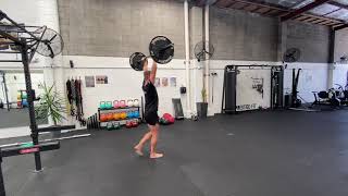 Barbell Overhead Carry demonstration