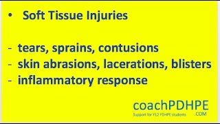 HSC PDHPE Option3  Sports Medicine. Soft Tissue Injuries screenshot 1