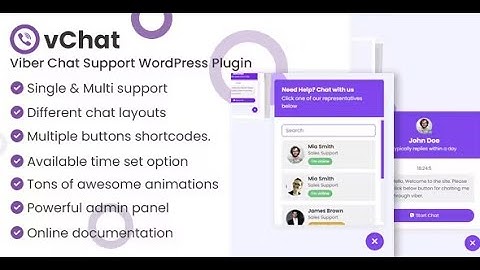vChat - Viber Chat Support WordPress Plugin By ThemeAtelier