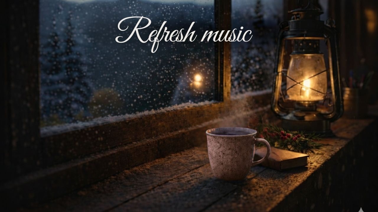 Gentle Snowfall & Warm Light | Acoustic Guitar Ambience for Tranquility