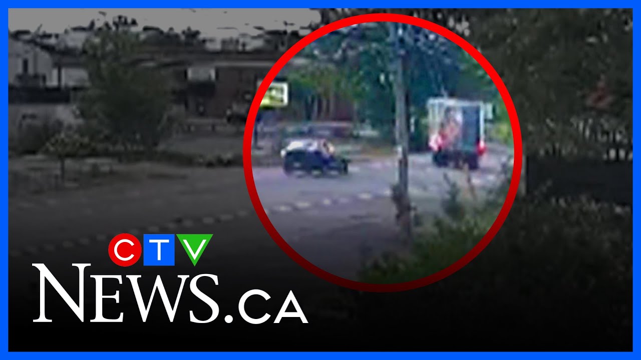 Vehicle fleeing police crashes into truck, pole - YouTube