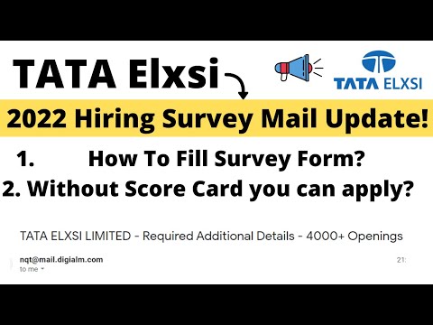 Tata Elxsi Off Campus Drive 2022 | Next Steps for Interview | Fill Survey Form | Survey mail Update