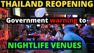 Thailand Government Warning to Nightlife Venues / Lifting of Mask Mandate / Thailand Tourism News