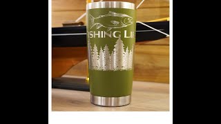 Fishing Offshore - Insulated Laser Etched Tumbler with Lid - Gift for Him, Gift for Boyfriend, Hu...