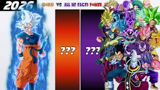 SON GOKU vs EVERYONE He Faced Power Levels 2026 🔥 (Dragon Ball Super)