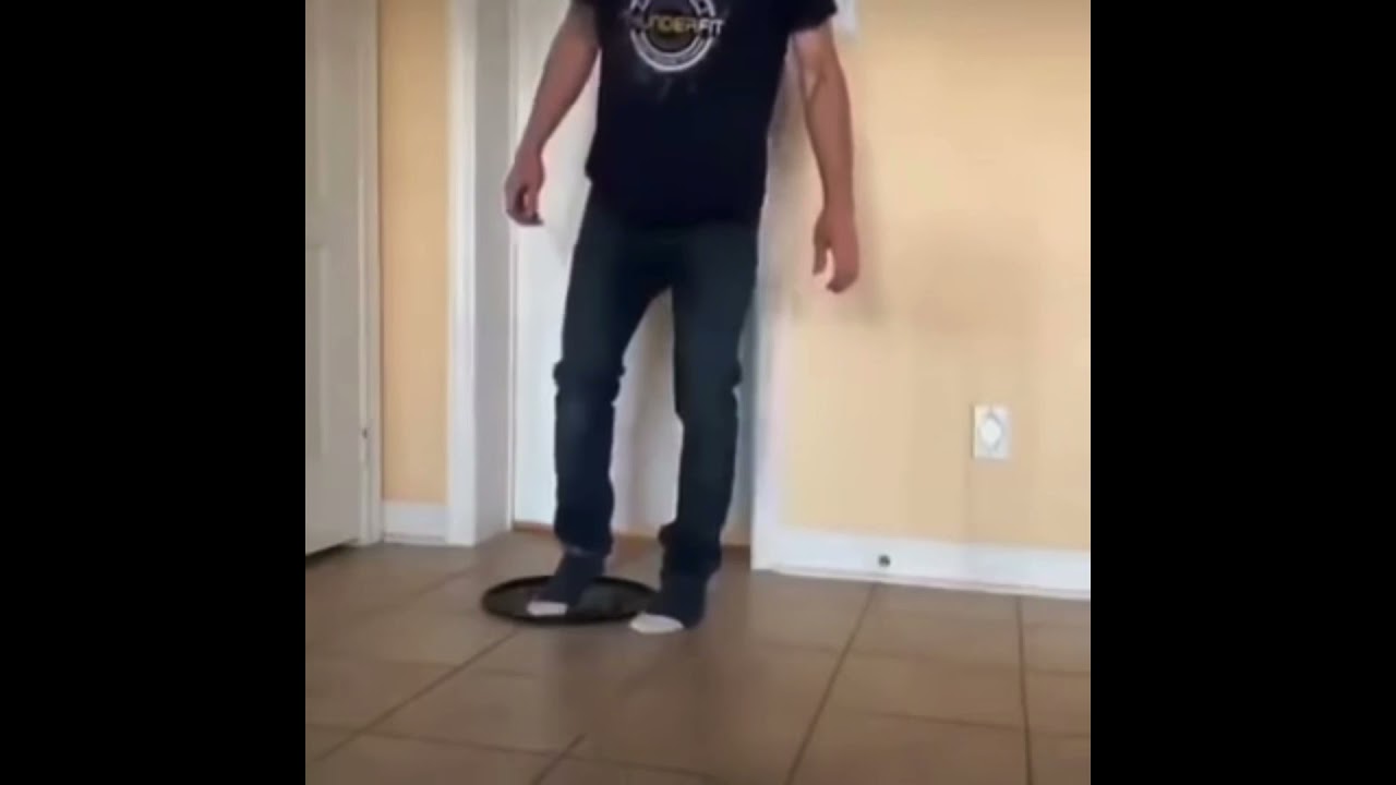 Guy kicks plate under bathroom door YouTube
