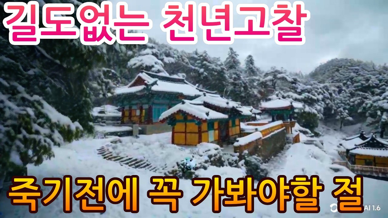 깊고깊은 산속에 꼭꼭 숨어있는 1046m 암릉아래 천년세월을 지켜온 희귀 은행나무와 홀로 살고있는 스님