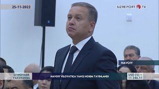 Navoiy Viloyatiga Yangi Hokim Tayinlandi