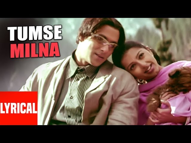 Tumse Milna Lyrical Video | Tere Naam | Himesh Reshammiya | Salman Khan, Bhoomika Chawla class=