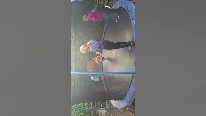Trampoline and bubbles