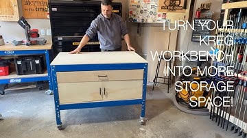 Adding Storage To A Kreg Workbench - Easy 2 Hour DIY Project To Add More Tool Storage In Your Shop!