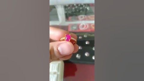 Nhẫn nữ đẹp rẻ vàng 10k 0.5 chỉ đá chủ ruby Yên Bái. Giá 3.** triệu