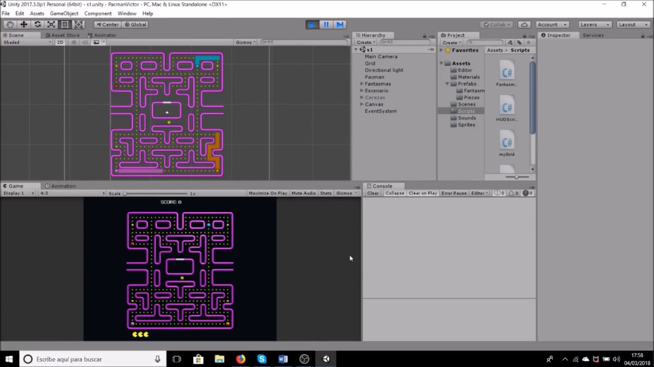 Pacman with Unity - YouTube