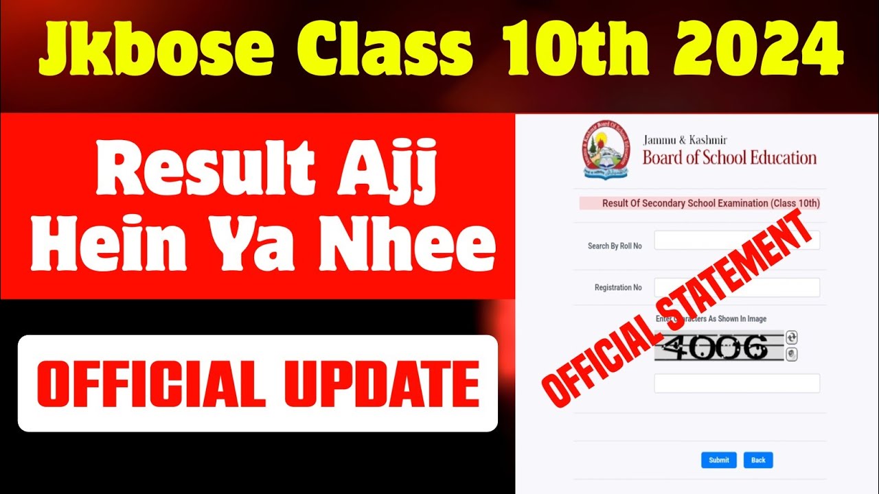 Jkbose 10th Class Result Today Or Not Official Update From Jkbose Jkbose 10th class result today or not official update from jkbose