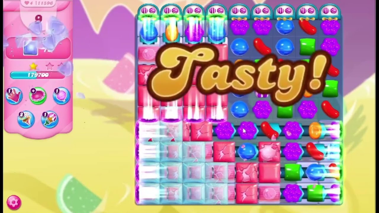 Candy Crush Saga Level 11596 No Boosters - YouTube