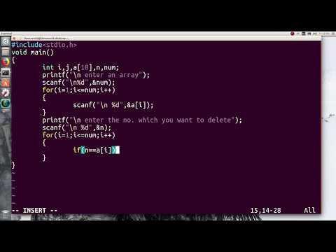 Delete an element from an array  in c Programming | C Programming | C Tutorials