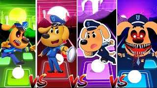 Sheriff Labrador Team 🆚️ Sheriff Labrador Exe Team. Who Is Best? | Tiles Hop EDM Rush!