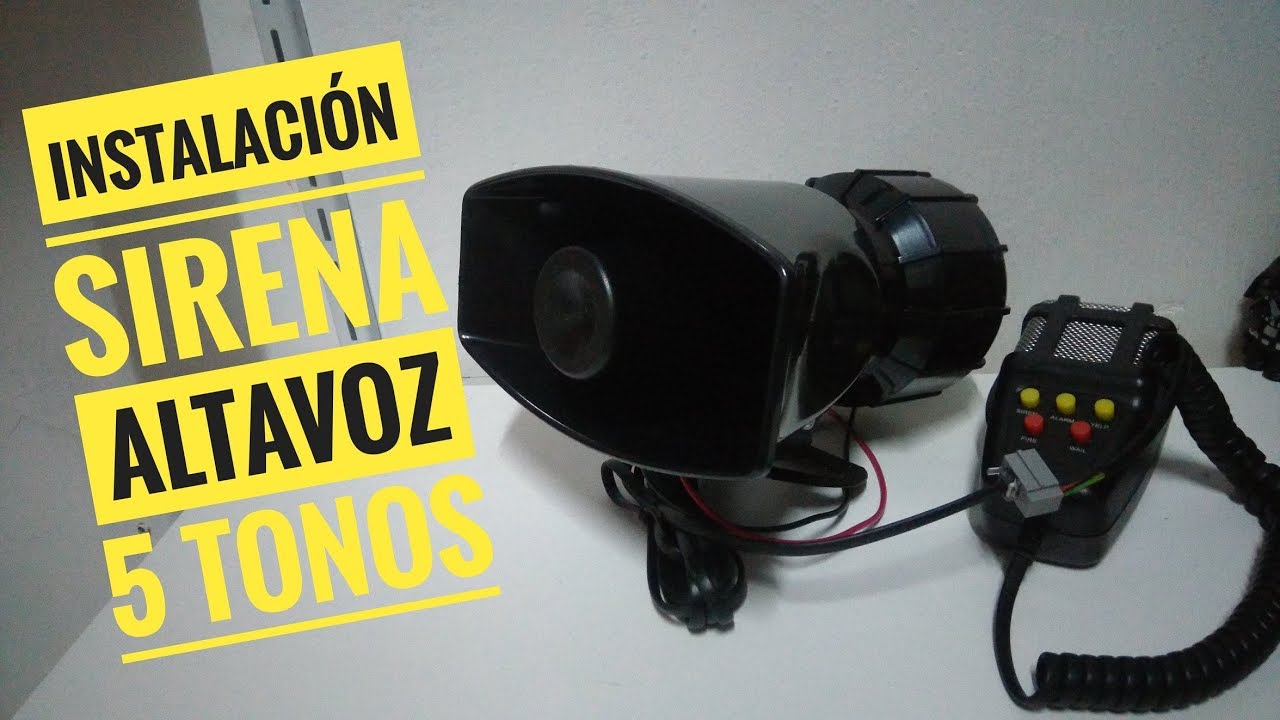 Instalacion de Sirena Altavoz 5 Tonos