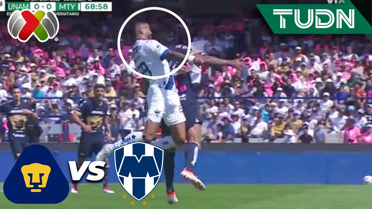 ¡ESTREMECEDOR CHOQUE DE CABEZAS! | Pumas 0-0 Monterrey | AP2023-J13