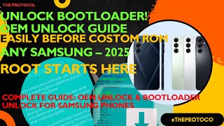 Enable OEM Unlock & Unlock Bootloader on Samsung Galaxy (2025)