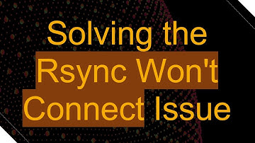 Solving the Rsync Won