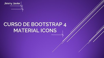Curso de Bootstrap 4: Material Design Icons.