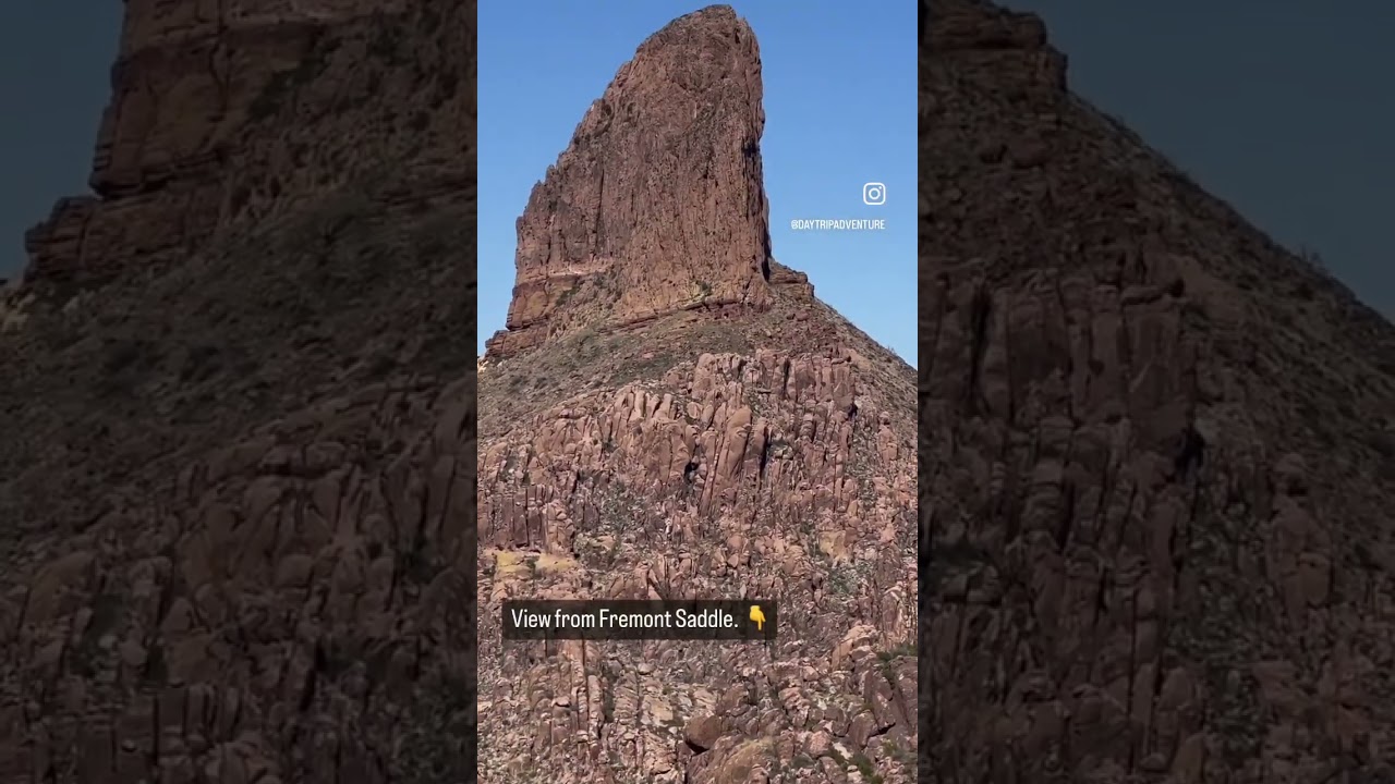 Weavers Needle stands 1,000 ft. high & is visible for many miles around.