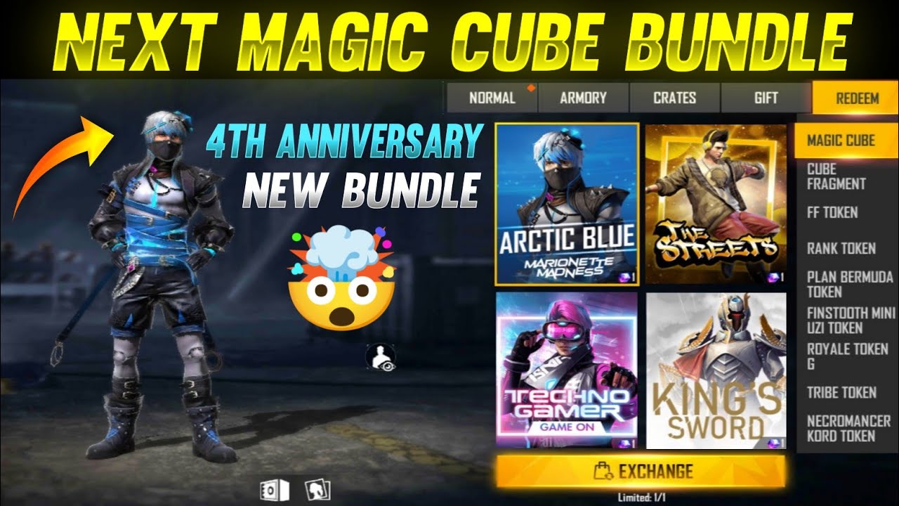 4TH ANNIVERSARY MAGIC CUBE BUNDLE | NEXT MAGIC CUBE DRESS IN FREE FIRE | NEW MAGIC CUBE BUNDLE