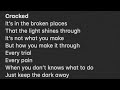 Cracked | Original Song by Justin Bishop  | It’s in the broken places that the light shines through