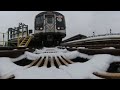 Train Cam 360: Incoming Train ; Snowy Train Tracks