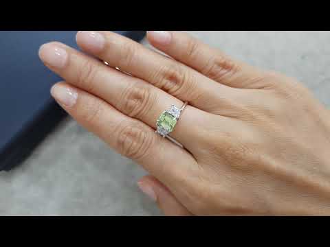 Light green octagon-cut tourmaline 1.02 carats, Nigeria Video  № 1