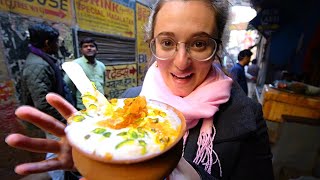 Street Food in Varanasi  VEGETARIAN CHAAT HEAVEN + HOLY Indian Street Food in Benares, India!