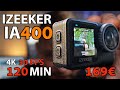 MEJOR Cámara Deportiva Barata | IZEEKER IA 400 | HASTA 120 MINUTOS A 4K