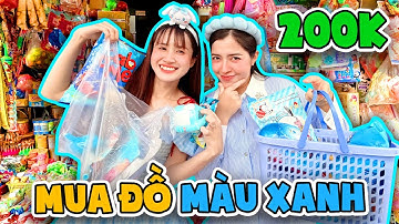 Thử Thách 200K Mua Đồ Màu Xanh Dương Trước Cổng Trường I Linh Vyy Official