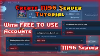 Mlbb How To Make 11196 Server Tutorial With Three Free To Use Accounts With 11196 Server