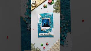 Easy Aesthetic Birthday Card 💙। #birthdaycard #card #viralvideos #trendingsong