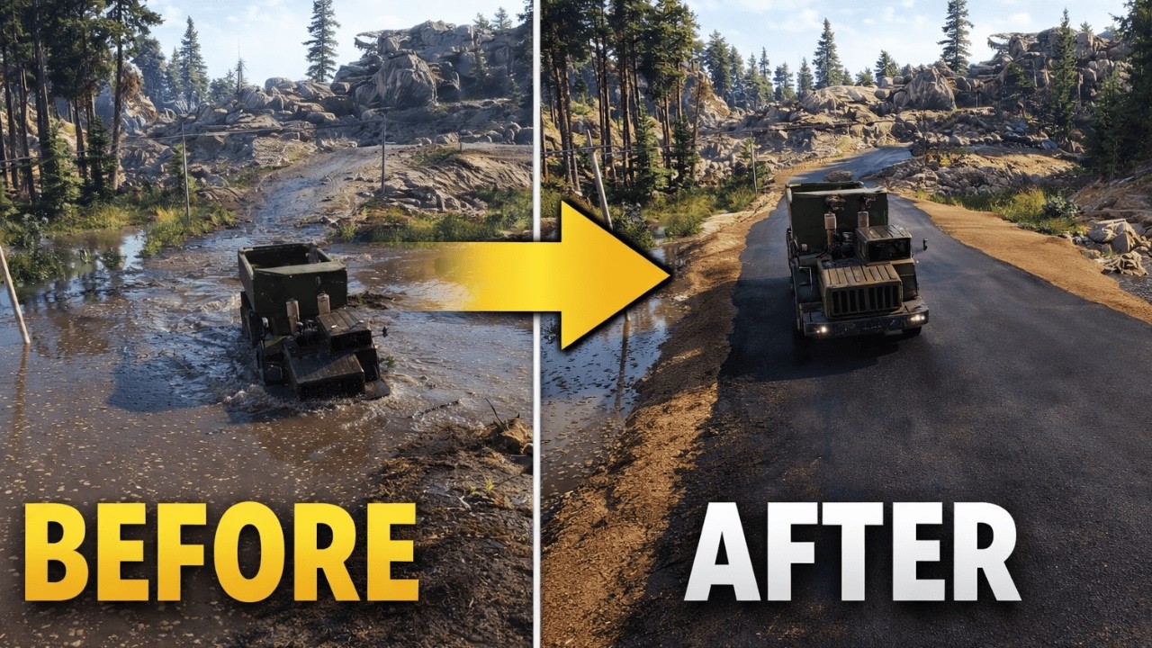 I AM BUILDING A ROAD IN THE MIDDLE OF THE FOREST.