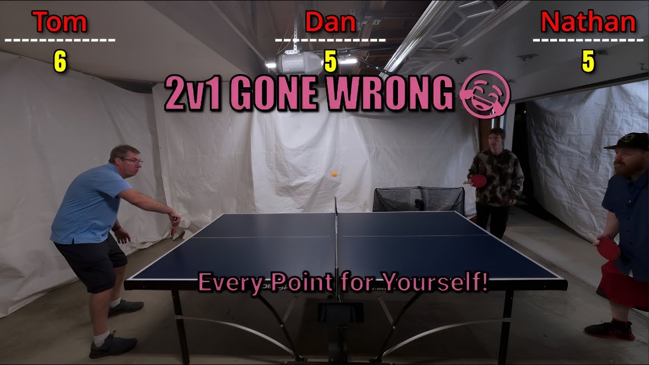 Solo Scoring Madness! 2v1 Ping Pong Gets Wild!