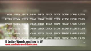 5 Letter Words Ending In W Youtube 5 Letter Words Ending In W Youtube