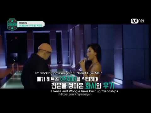 High School Rapper 4 - cut eng trans Semifinal.(Hwasa says Hyeonjin looks like Justin Bieber)