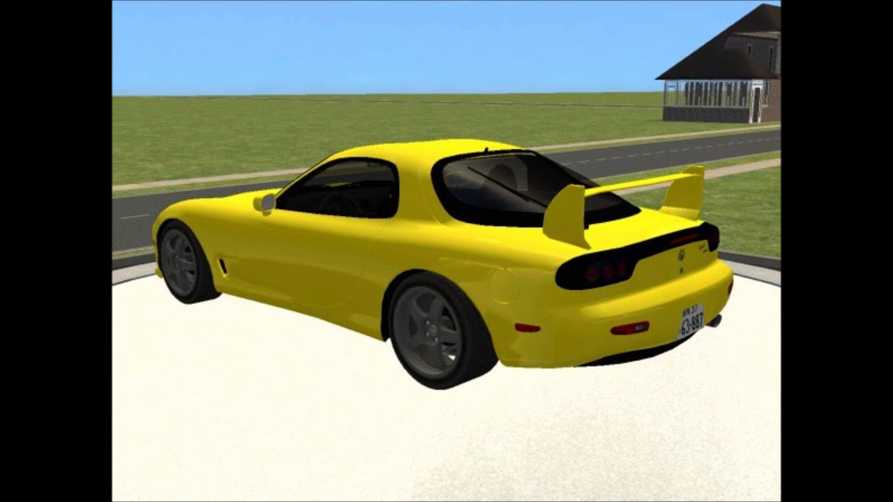 Sims 2 Car Conversion By Vovillia Corp 1995 Mazda Rx 7 Initial D 1st Stage Replica Youtube