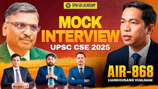 UPSC CSE 2025 Result | AIR 868, LIANGOUSANG VUALNAM Mock Interview | UPSC Topper Interview