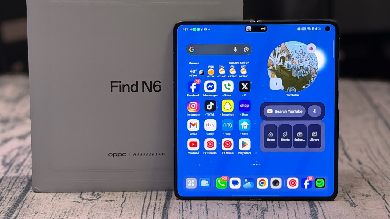 Thumbnail for Oppo Find N6 Global Stellar Titanium - The First Fold With NO CREASE