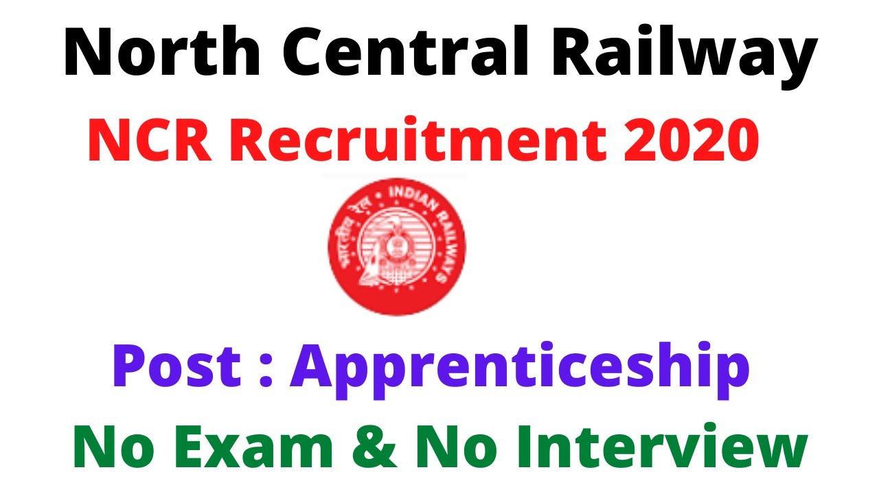 North Central Railway Recruitment 2020| Apprentice Jobs|Apply Online
