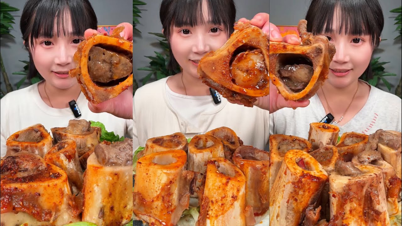 Beef Bone Marrow Mukbang ASMR | Relaxing Close-Up