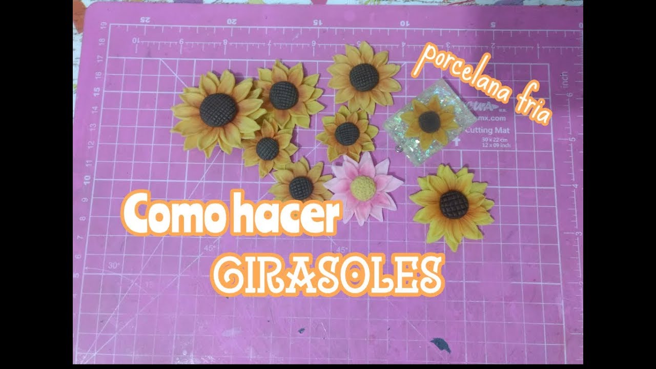 Como hacer girasoles con cortadores|porcelana fría | Creative Jazz