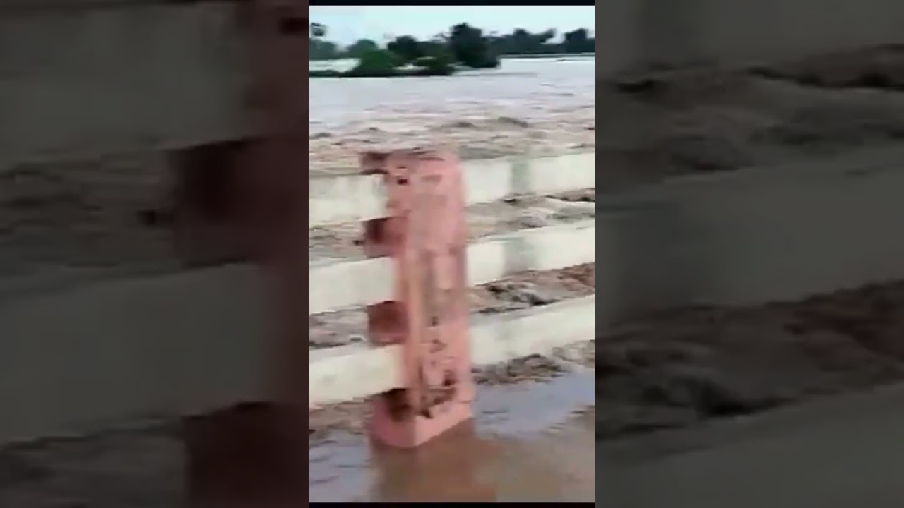 Huge floods# prakash nagar bridge in khammam#
