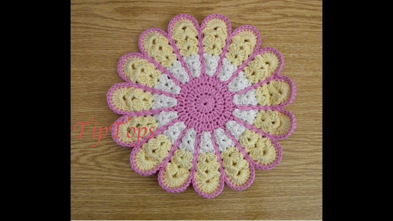 كروشيه مساكه  #٢ علي شكل ورده