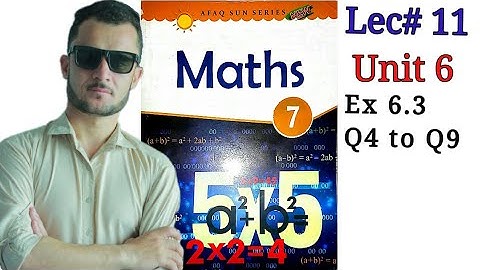 7th math unit 6 ex 6.3 Q3 Afaq Sun Series